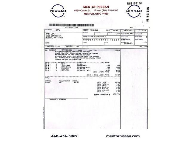used 2024 Nissan Rogue car, priced at $32,821