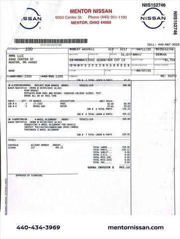 used 2022 Honda Civic car, priced at $20,900