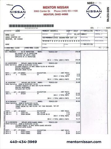 used 2022 Honda Civic car, priced at $20,900