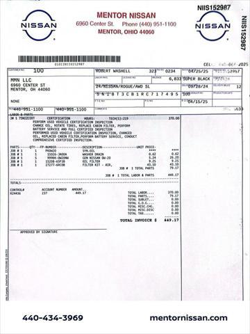 used 2024 Nissan Rogue car, priced at $34,250