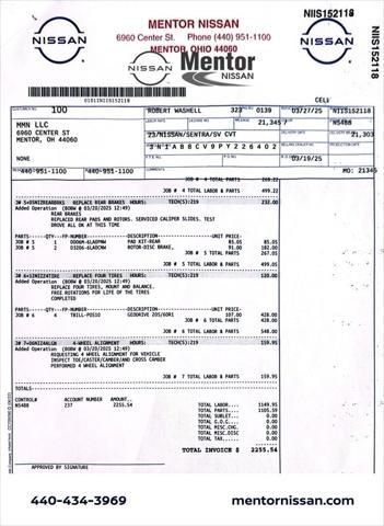 used 2023 Nissan Sentra car, priced at $19,480