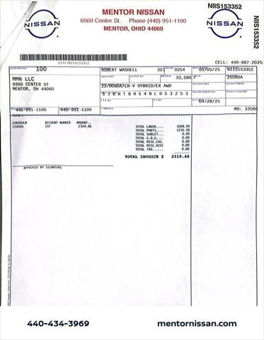 used 2022 Honda CR-V Hybrid car, priced at $28,250