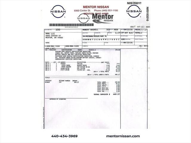 used 2024 Nissan Rogue car, priced at $34,250