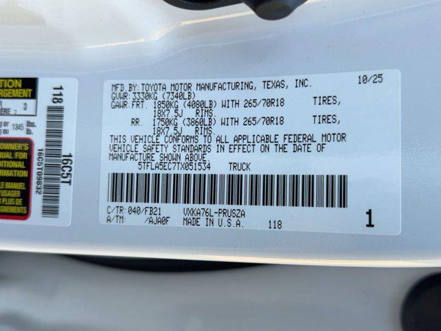 new 2026 Toyota Tundra car, priced at $55,501