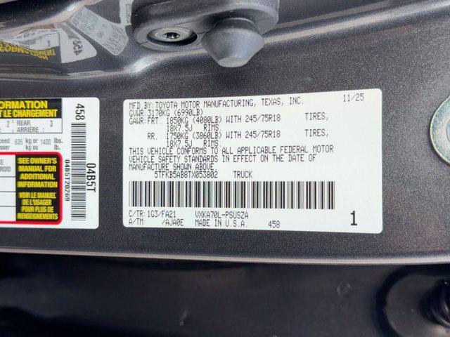 new 2026 Toyota Tundra car, priced at $46,961