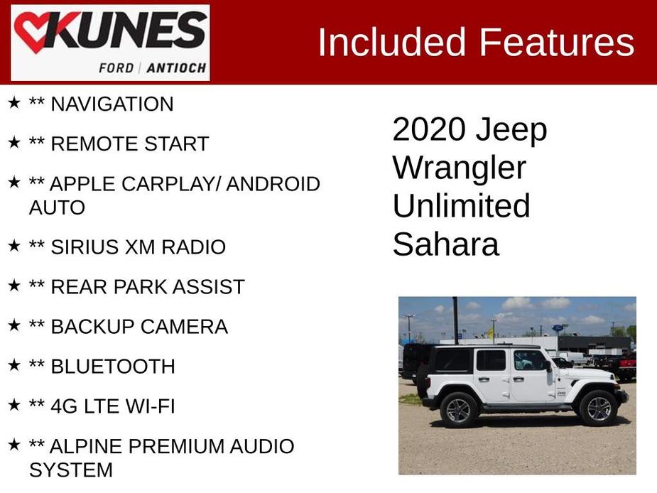 used 2020 Jeep Wrangler Unlimited car, priced at $32,509