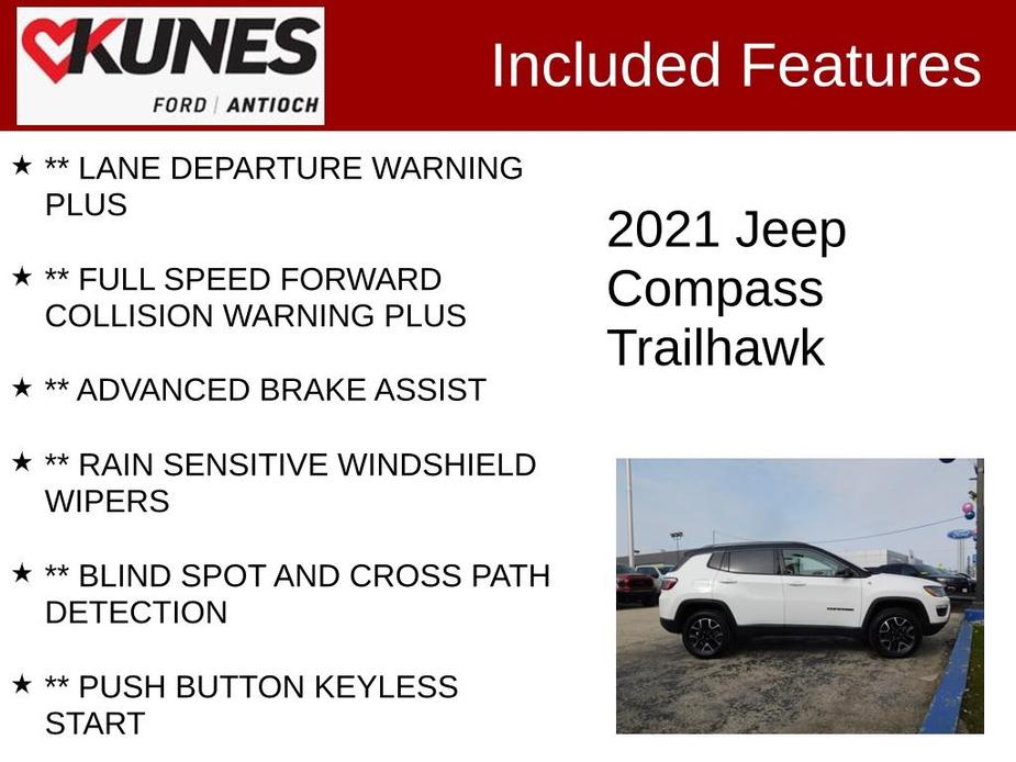 used 2021 Jeep Compass car, priced at $21,897