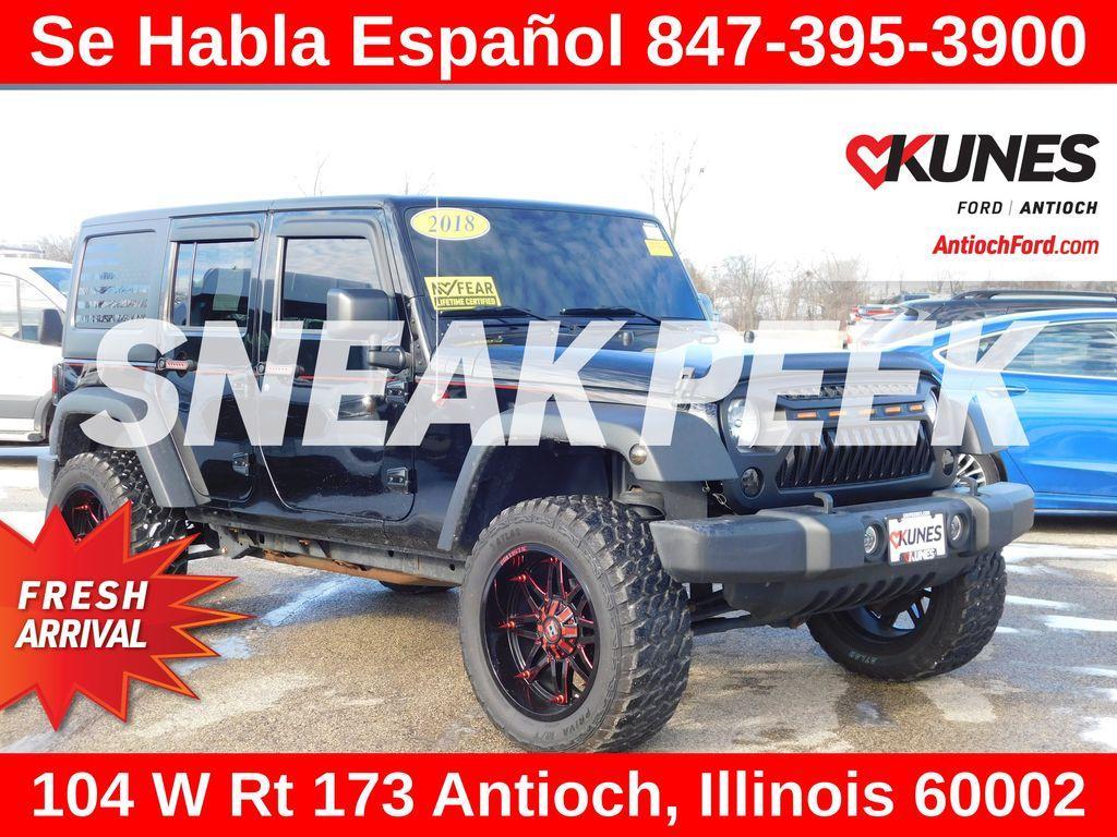 used 2018 Jeep Wrangler JK Unlimited car, priced at $24,767