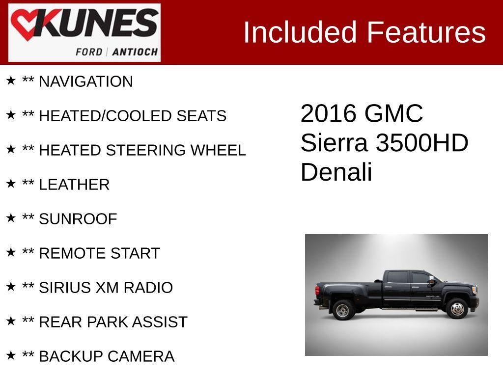 used 2016 GMC Sierra 3500 car, priced at $46,492