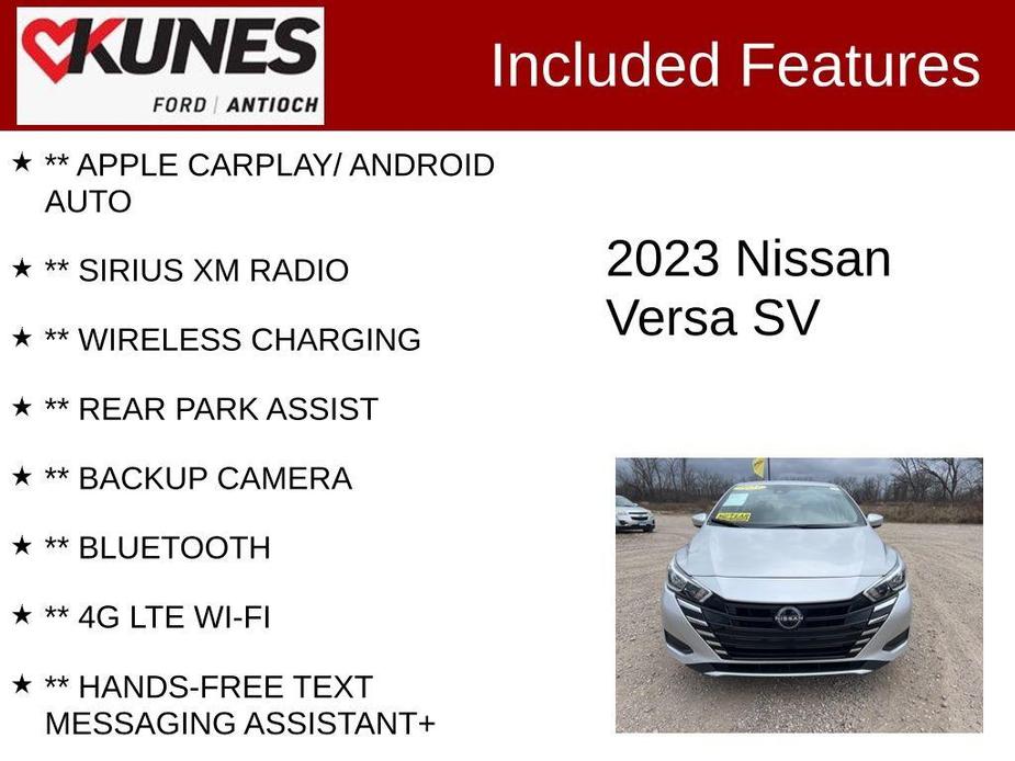 used 2023 Nissan Versa car, priced at $15,769