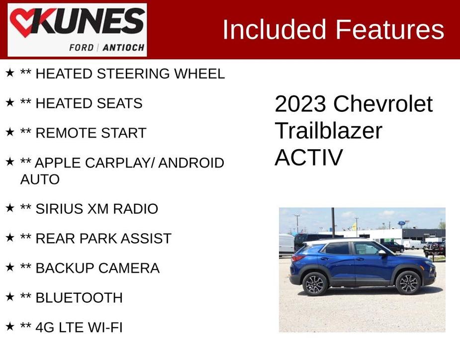 used 2023 Chevrolet TrailBlazer car, priced at $25,426