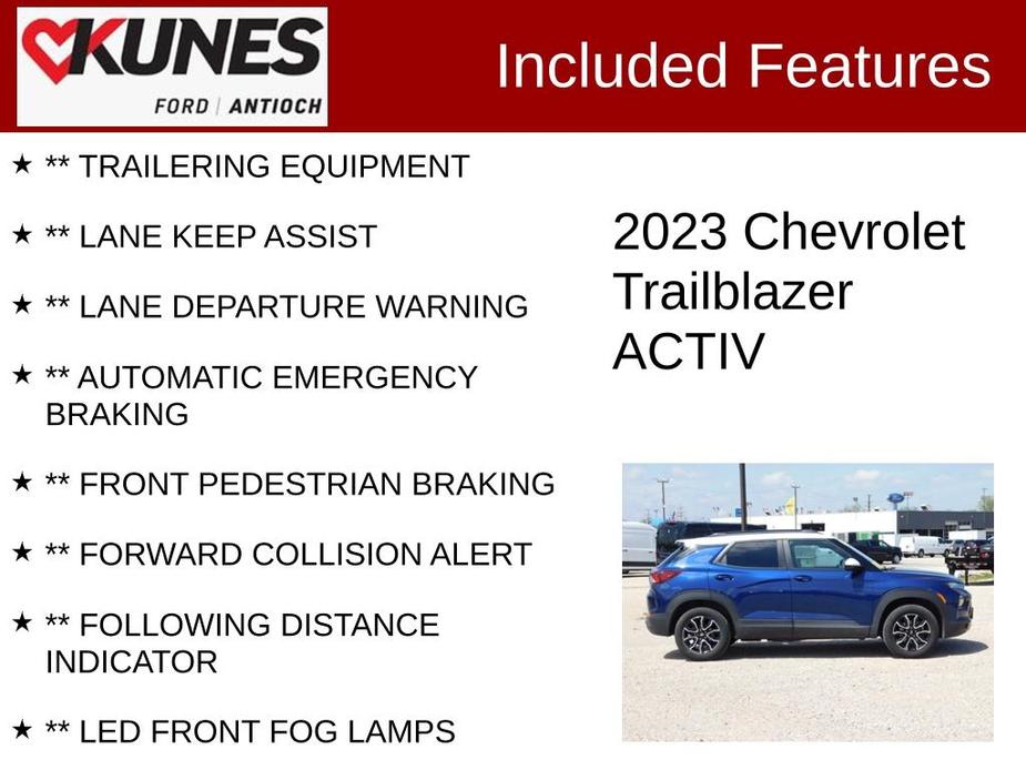 used 2023 Chevrolet TrailBlazer car, priced at $25,426