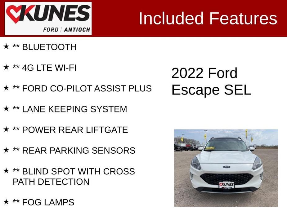 used 2022 Ford Escape car, priced at $27,932