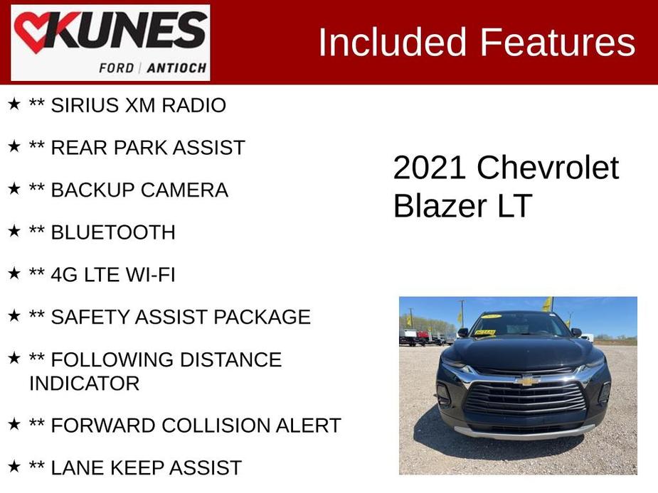 used 2021 Chevrolet Blazer car, priced at $24,954