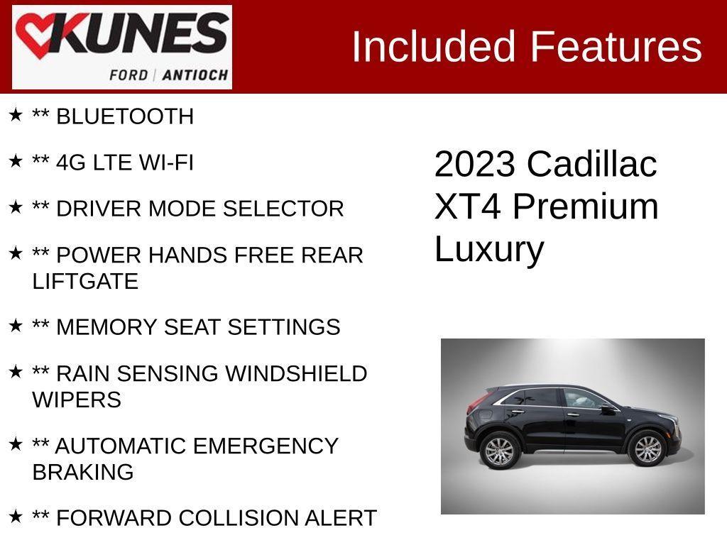 used 2023 Cadillac XT4 car, priced at $24,643