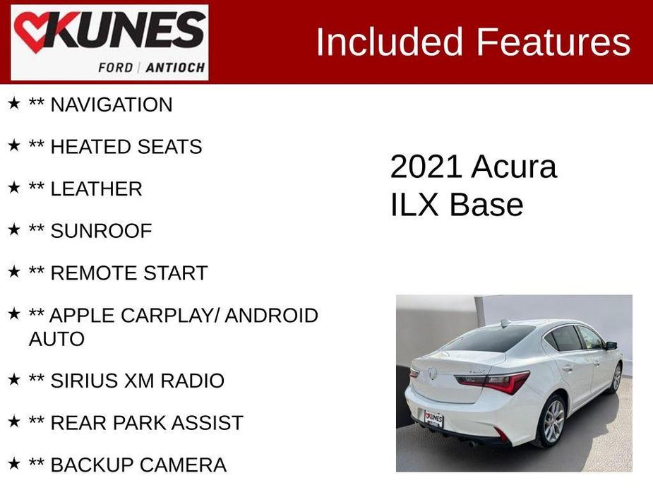 used 2021 Acura ILX car, priced at $18,743