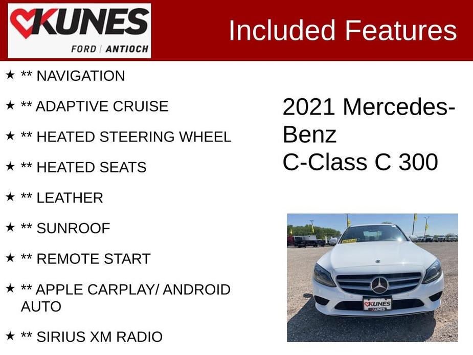 used 2021 Mercedes-Benz C-Class car, priced at $30,435