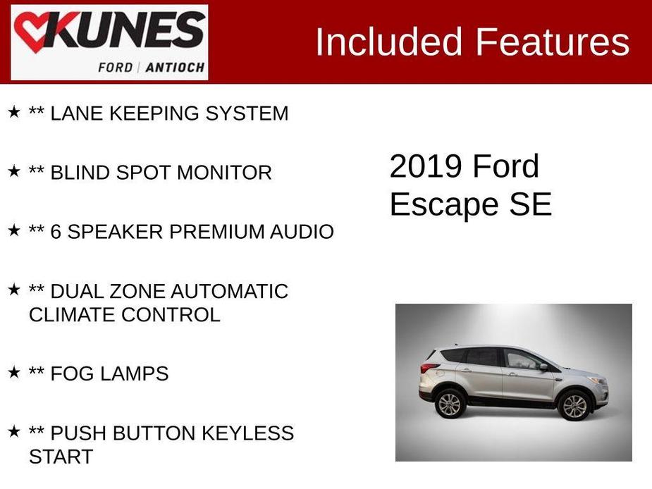 used 2019 Ford Escape car, priced at $14,423