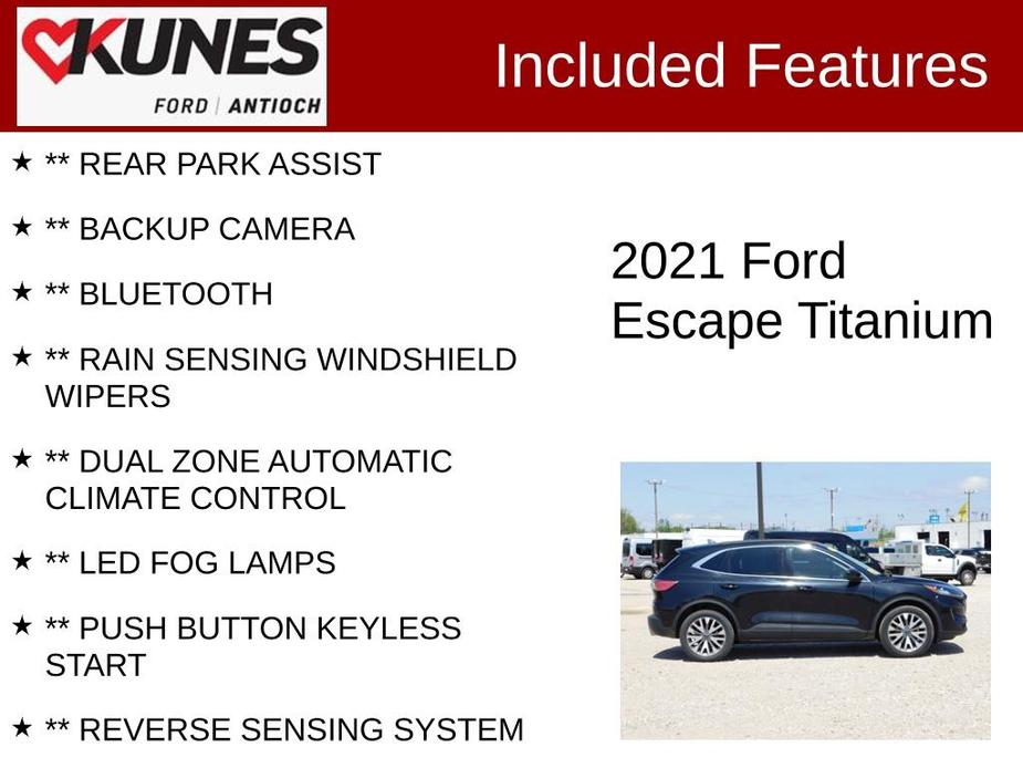 used 2021 Ford Escape car, priced at $22,996