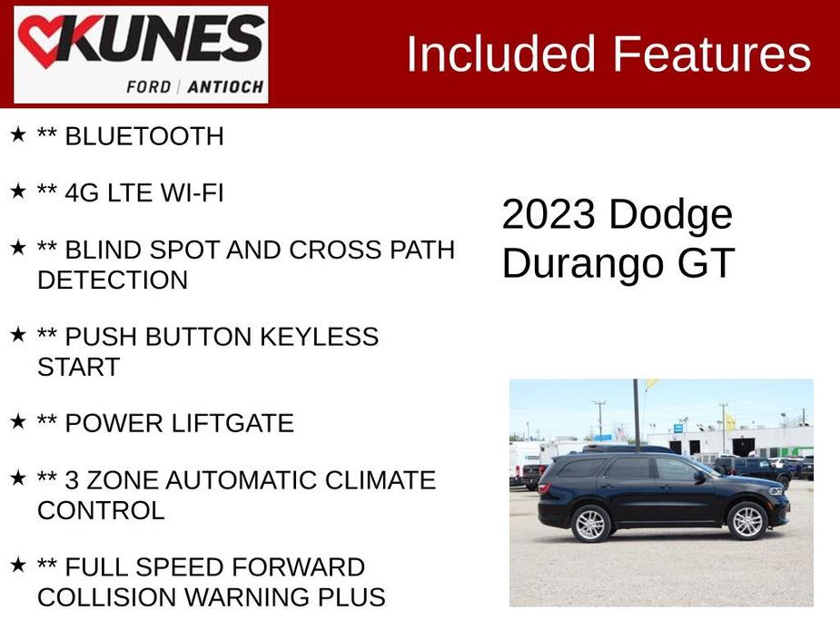 used 2023 Dodge Durango car, priced at $37,829