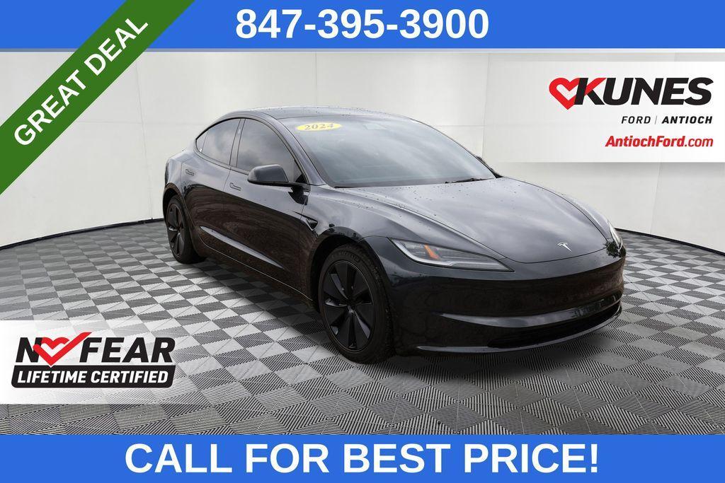 used 2024 Tesla Model 3 car, priced at $36,847