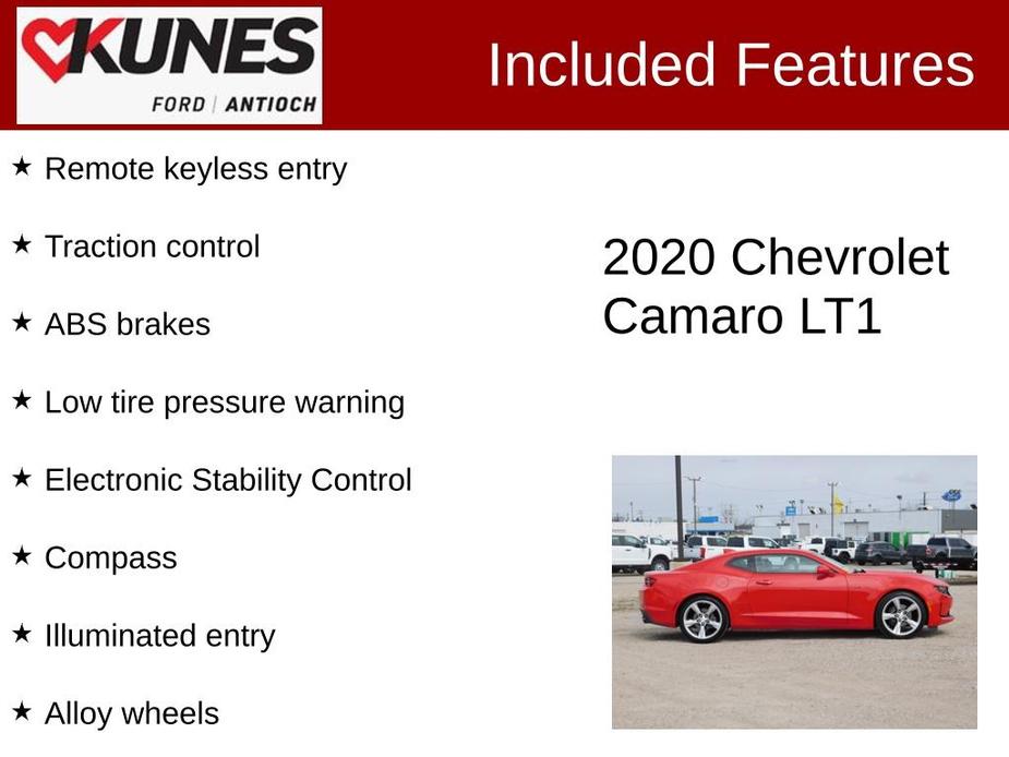used 2020 Chevrolet Camaro car, priced at $31,744