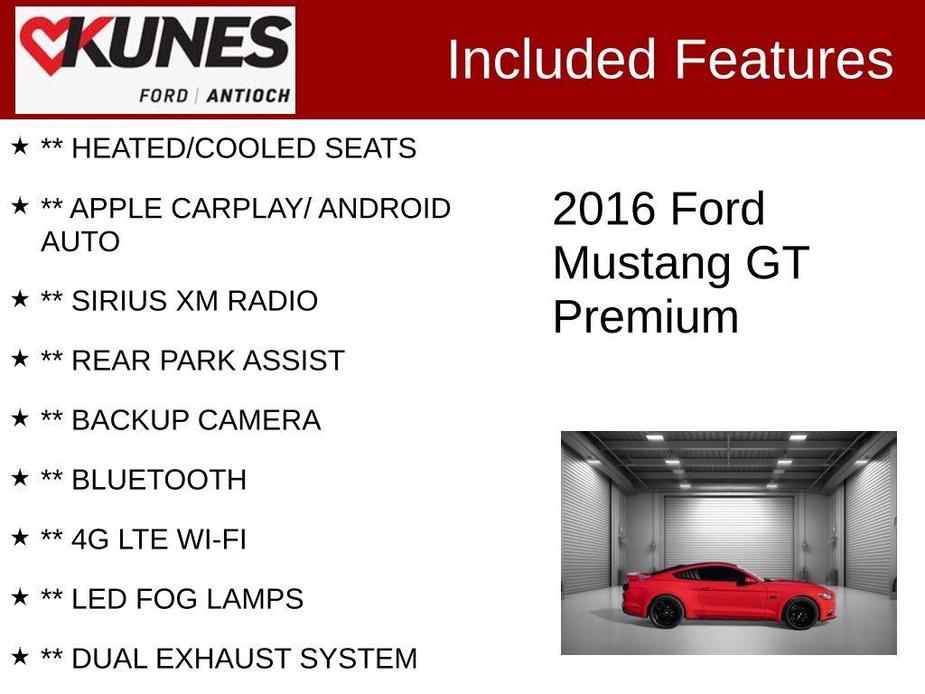 used 2016 Ford Mustang car, priced at $29,384