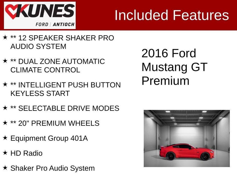 used 2016 Ford Mustang car, priced at $29,384