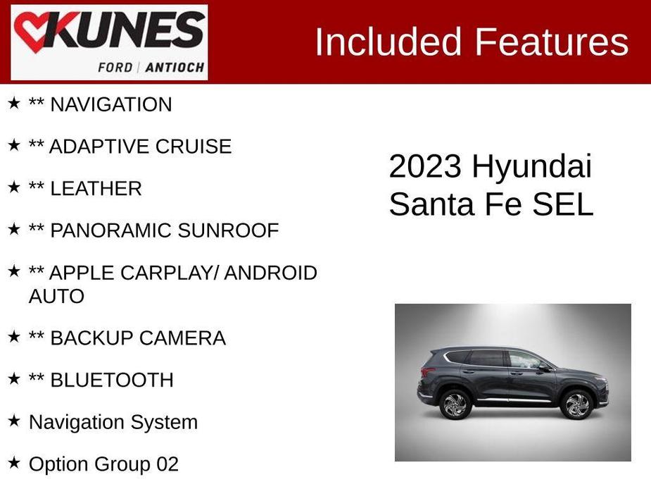 used 2023 Hyundai Santa Fe car, priced at $23,135