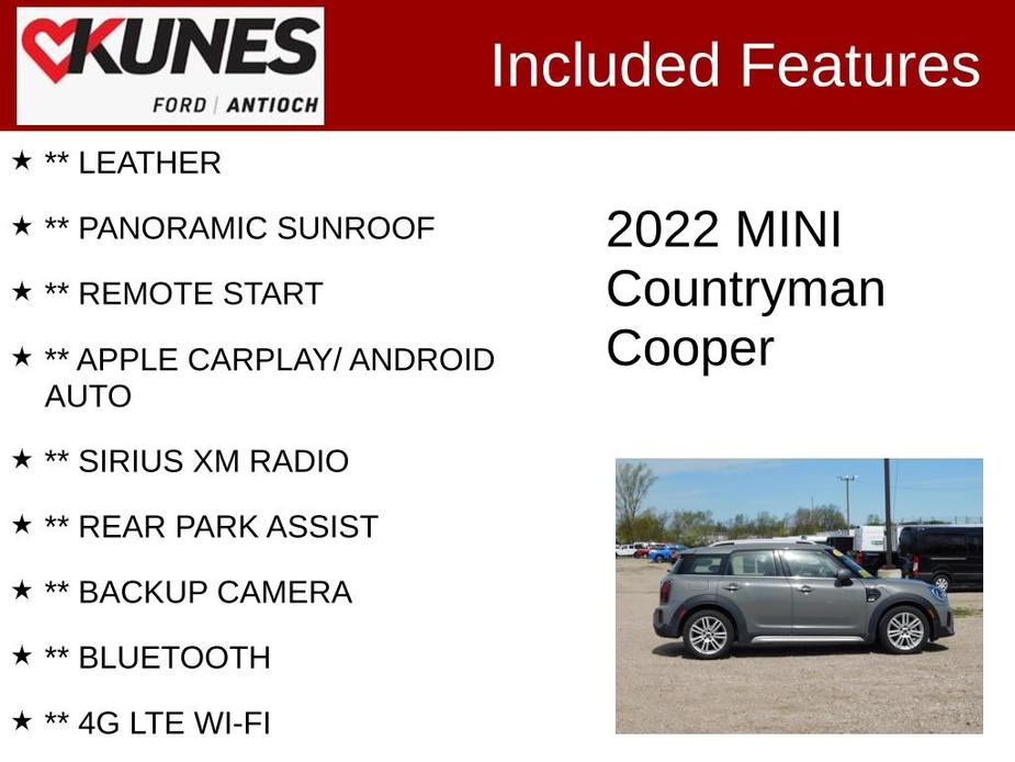 used 2022 MINI Countryman car, priced at $22,437