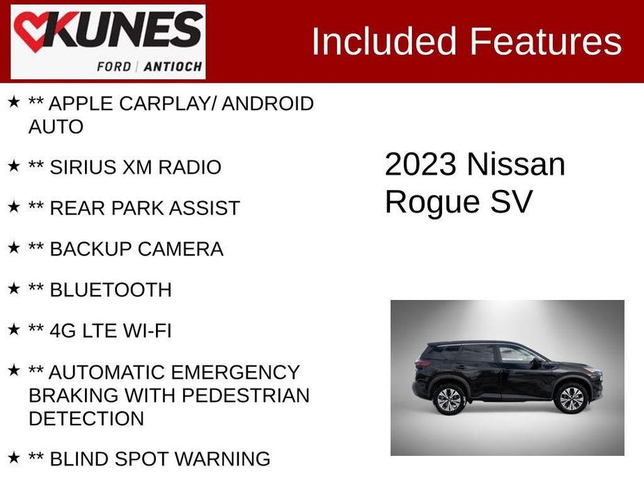 used 2023 Nissan Rogue car, priced at $21,845