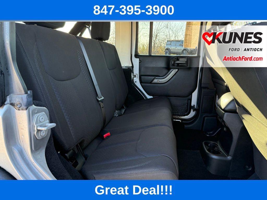 used 2017 Jeep Wrangler Unlimited car, priced at $14,555