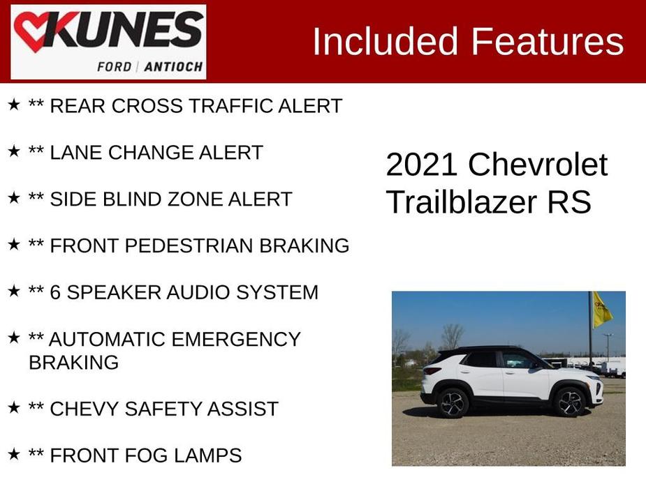 used 2021 Chevrolet TrailBlazer car, priced at $21,784