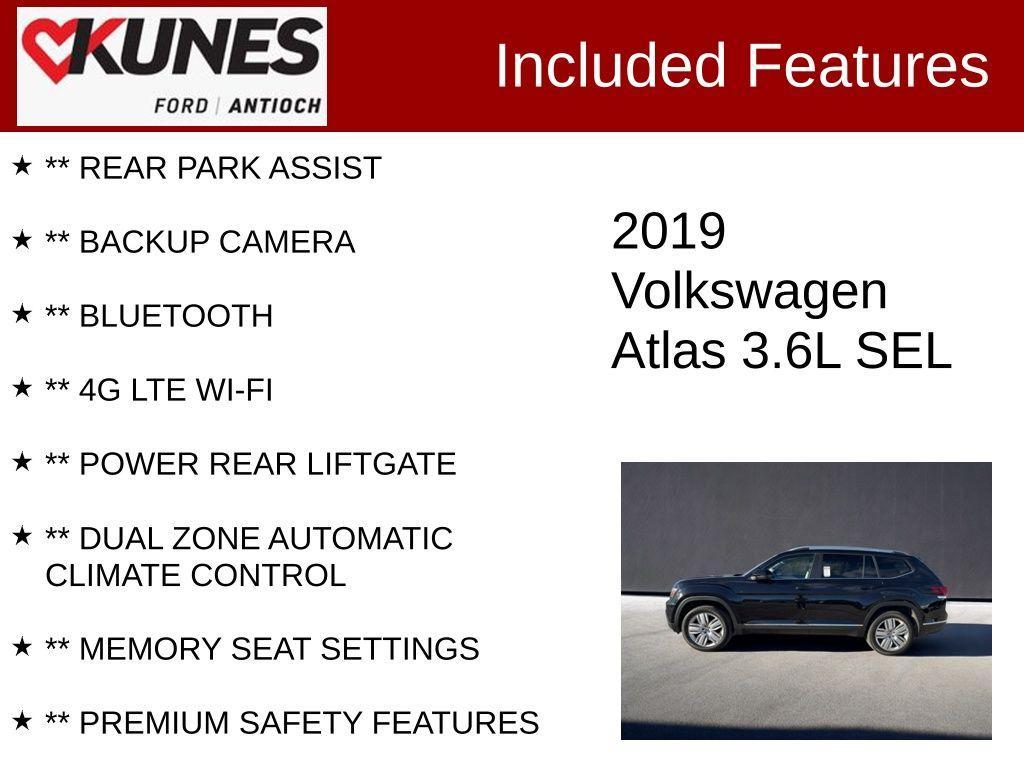 used 2019 Volkswagen Atlas car, priced at $20,994