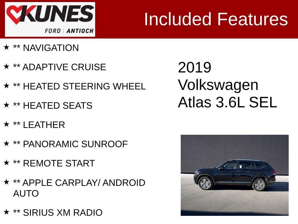 used 2019 Volkswagen Atlas car, priced at $20,994