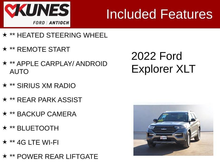 used 2022 Ford Explorer car, priced at $24,612