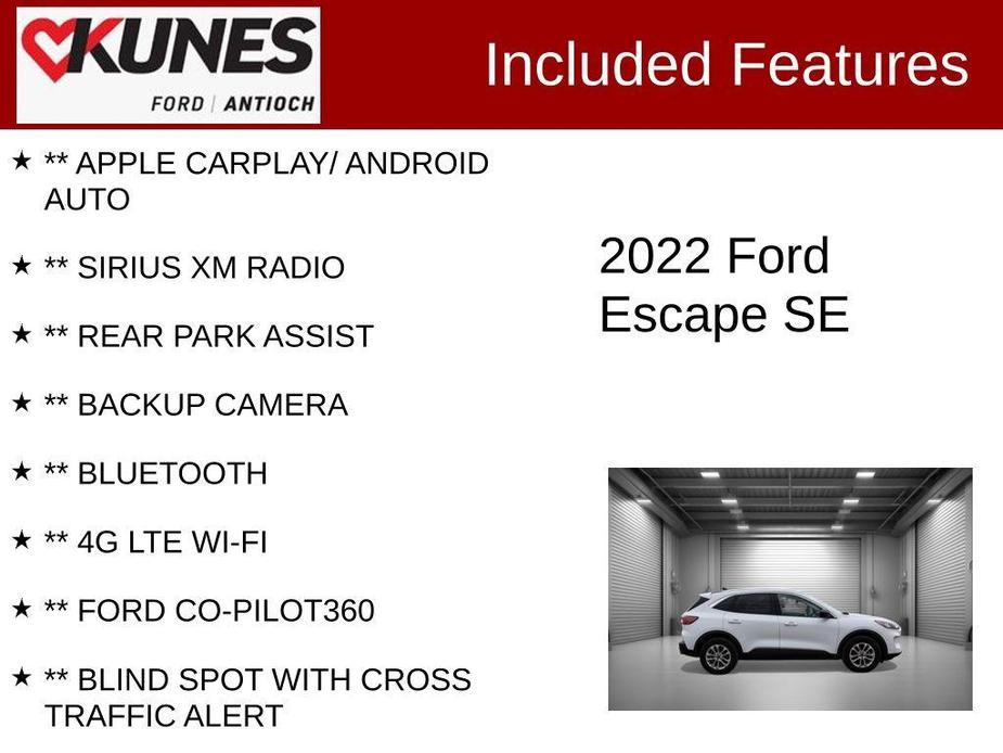 used 2022 Ford Escape car, priced at $17,227