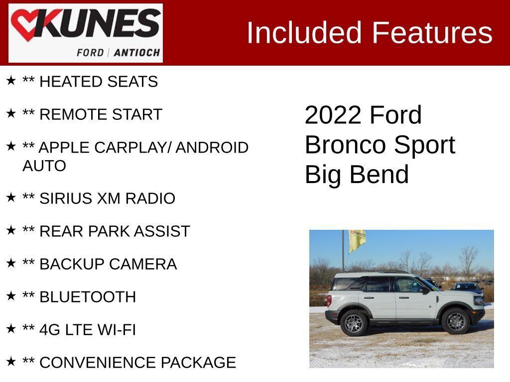 used 2022 Ford Bronco Sport car, priced at $23,910