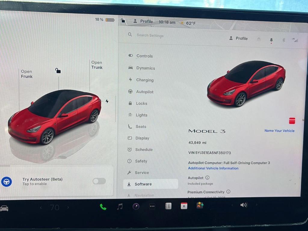 used 2022 Tesla Model 3 car, priced at $22,980