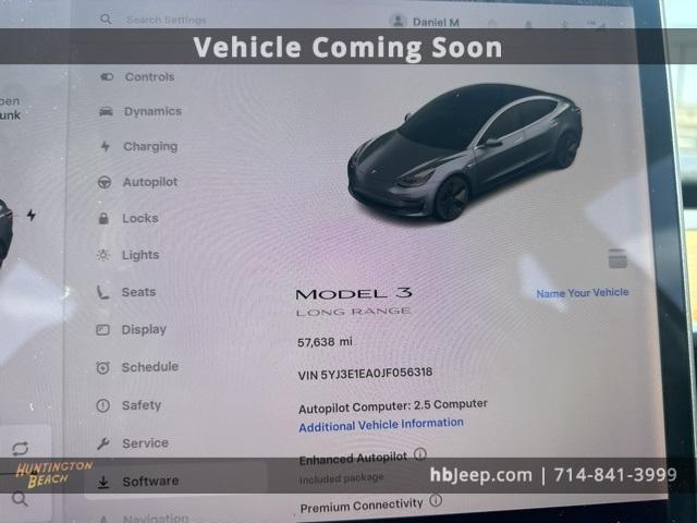 used 2018 Tesla Model 3 car, priced at $19,354