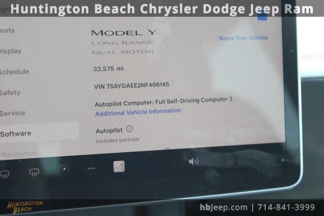 used 2022 Tesla Model Y car, priced at $27,400
