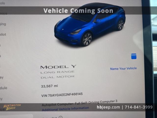 used 2022 Tesla Model Y car, priced at $28,700
