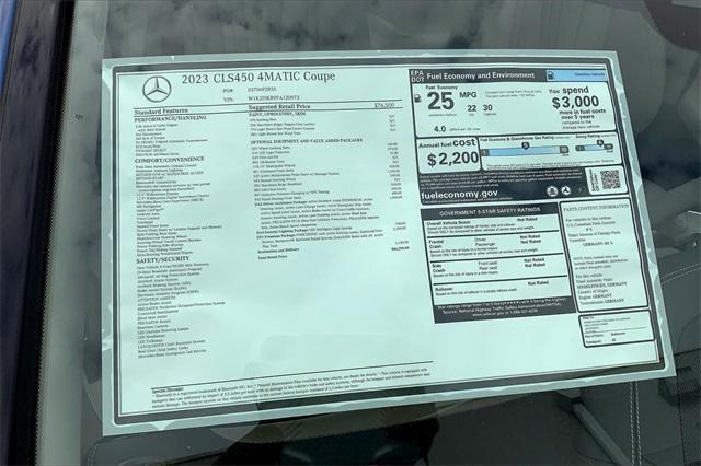 new 2023 Mercedes-Benz CLS 450 car, priced at $86,290