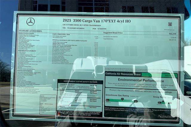 new 2025 Mercedes-Benz Sprinter 3500 car, priced at $82,897