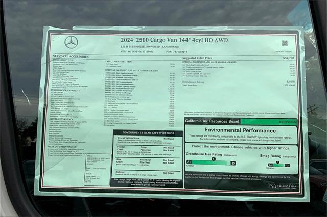 new 2024 Mercedes-Benz Sprinter 2500 car, priced at $75,829