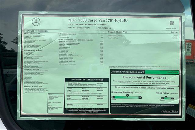 new 2025 Mercedes-Benz Sprinter 2500 car, priced at $66,874