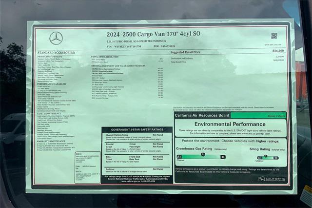 new 2024 Mercedes-Benz Sprinter 2500 car, priced at $63,892