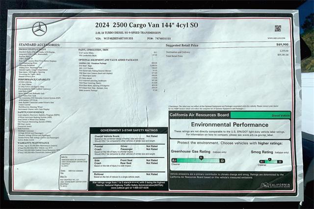 new 2024 Mercedes-Benz Sprinter 2500 car, priced at $59,381