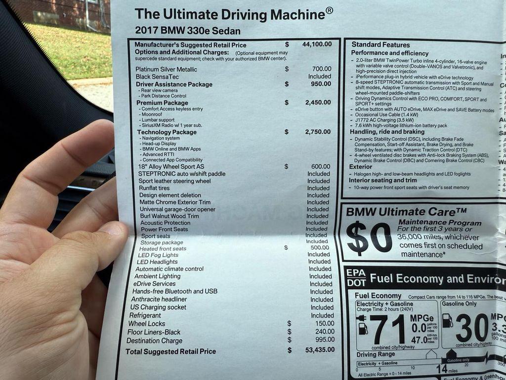 used 2017 BMW 330e car, priced at $16,990