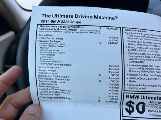 used 2014 BMW 228 car, priced at $15,990